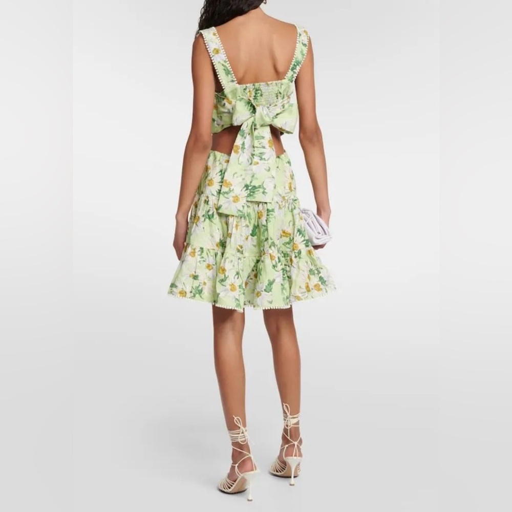 Alémais - Astra Floral Linen Minidress w Cut Outs - size US 6 - NWT - Picture 2 of 16